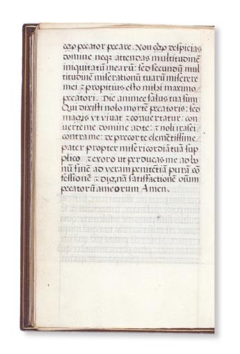 MANUSCRIPT.  Illuminated Book of Hours in Latin on vellum.  Early 16th century